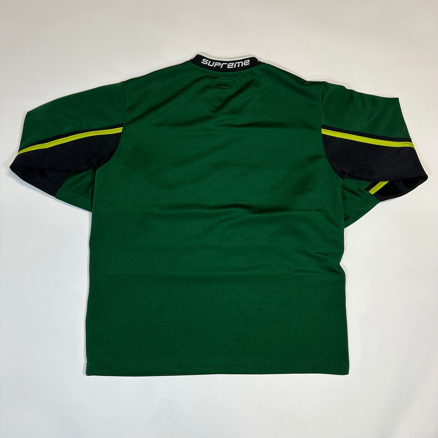 Supreme Warm Up Hockey Jersey Dark Green Yellow *pre-owned* (SIZE MEDIUM)