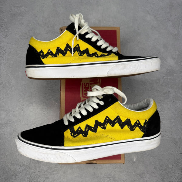 Vans Old Skool Peanuts Charlie Brown *pre - owned* SIZE 10.5 - Kicks Collective PA - Vans - VN0A38G1OHJ - Men's Shoes - 10.5M/12W - Pre - Owned - Replacement Box