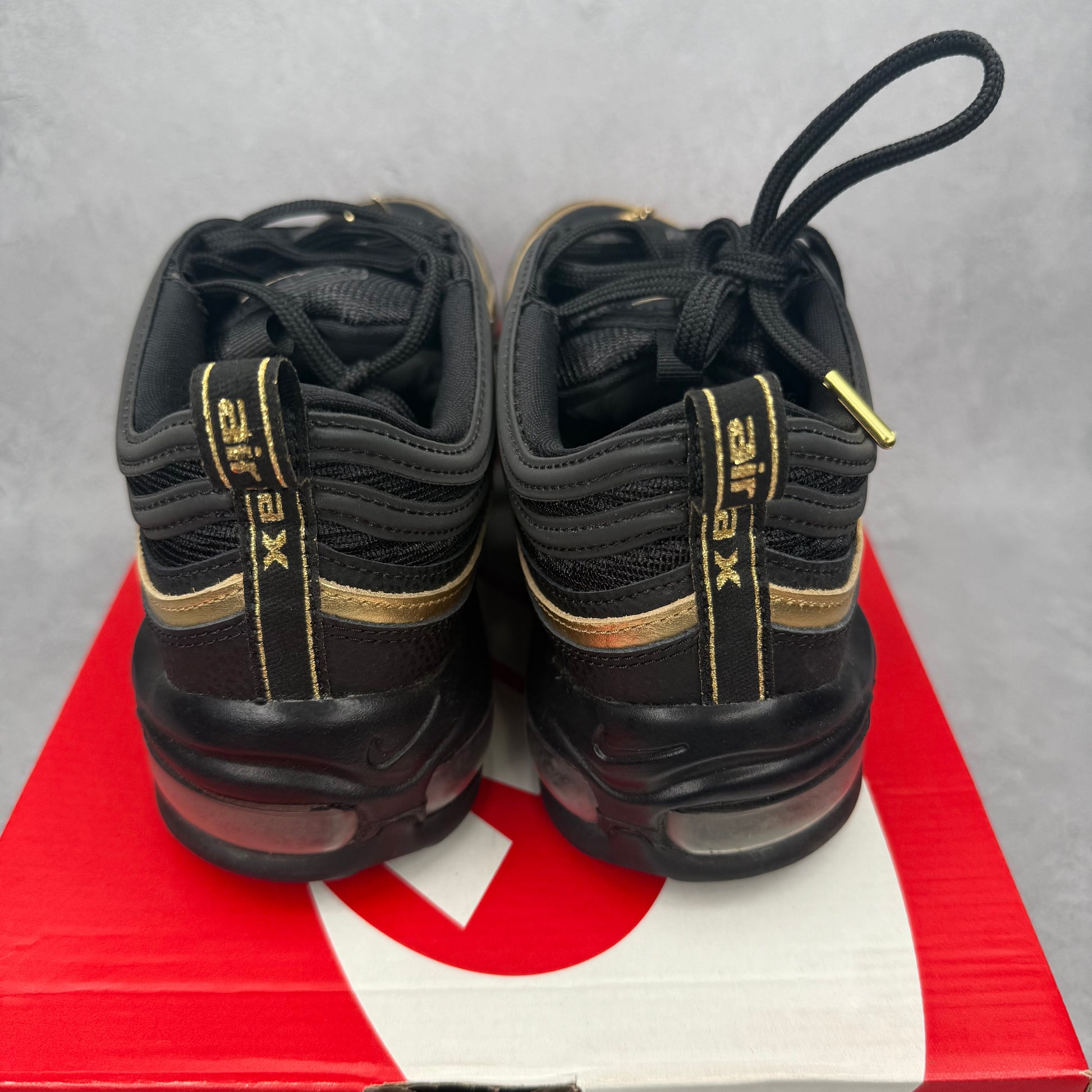 Nike Air Max 97 CM Black Metallic Gold *pre-owned* SIZE 9.5