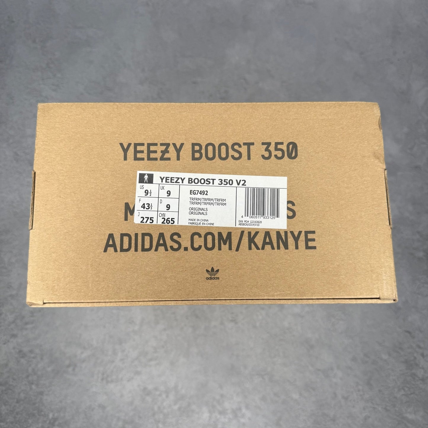 adidas Yeezy Boost 350 V2 True Form *pre-owned* SIZE 9.5