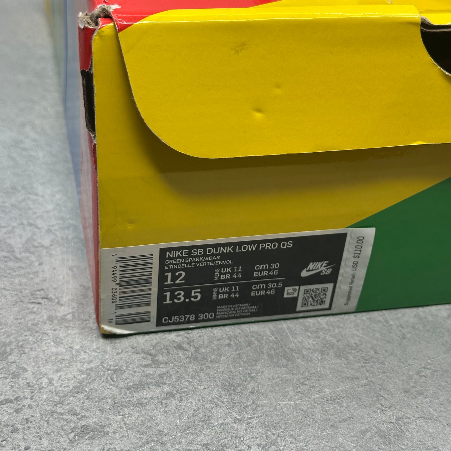 Nike SB Dunk Low Sandy Bodecker *pre-owned* SIZE 12