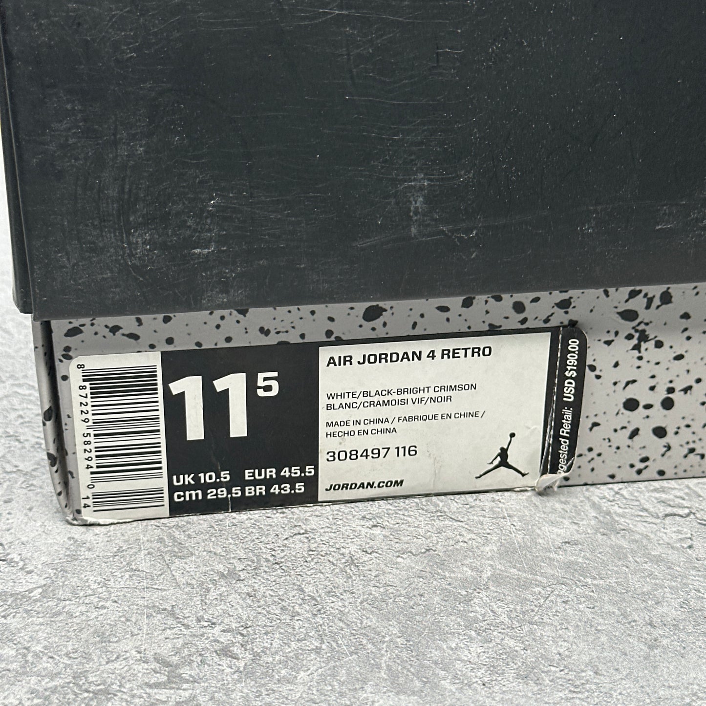 Jordan 4 Retro Flight Nostalgia *pre-owned* SIZE 11.5