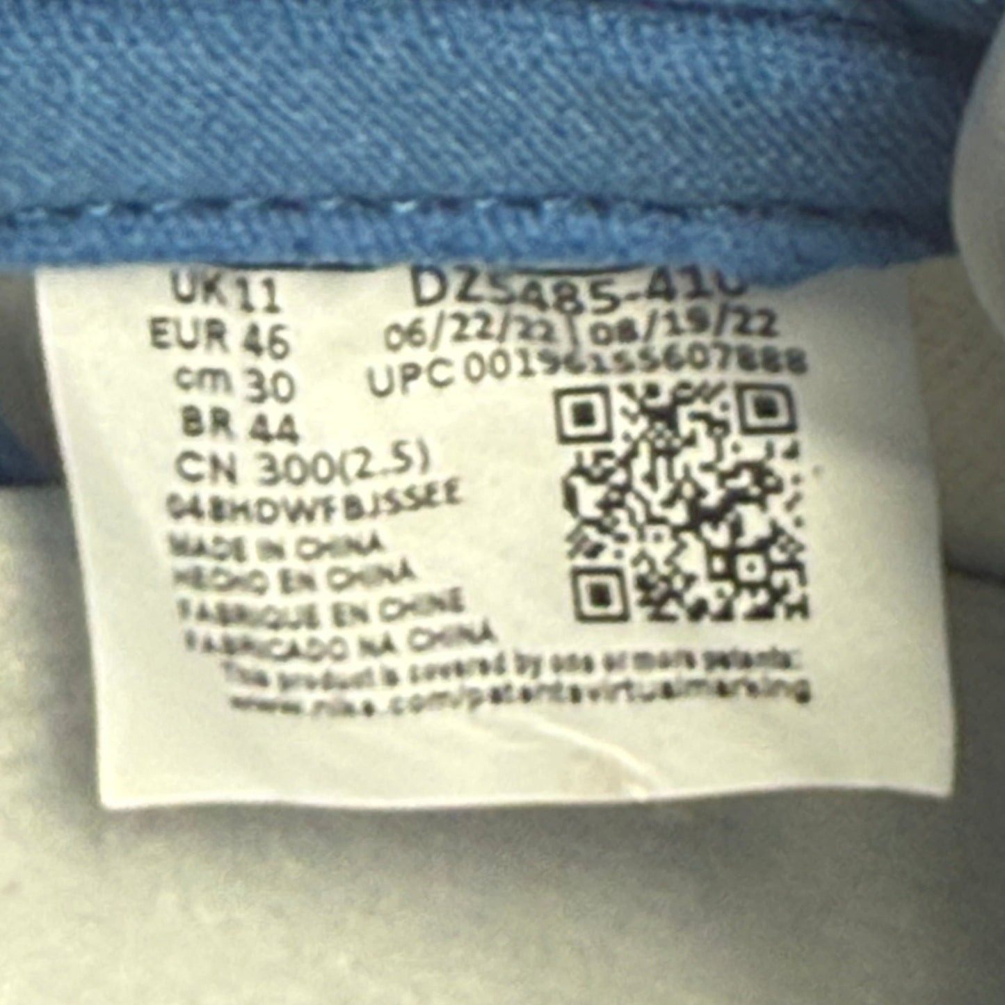 Jordan 1 Retro High OG True Blue *pre - owned* SIZE 12 - Kicks Collective PA - Jordan - DZ5485-410 - Men's Shoes - 12M/13.5W - Pre - Owned - Original Box (Damaged)