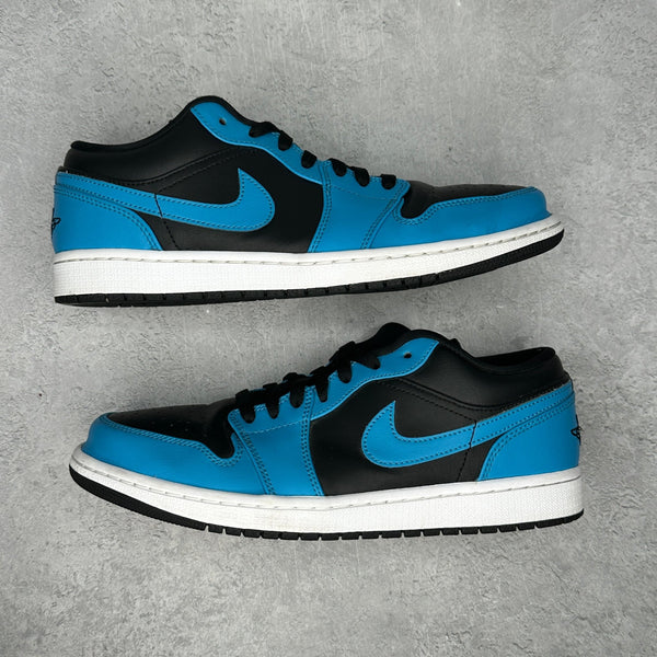 Jordan 1 Low Laser Blue Black *pre - owned* SIZE 10.5 - Kicks Collective PA - Jordan - 553558-410 - Men's Shoes - 10.5M/12W - Pre - Owned - No Box