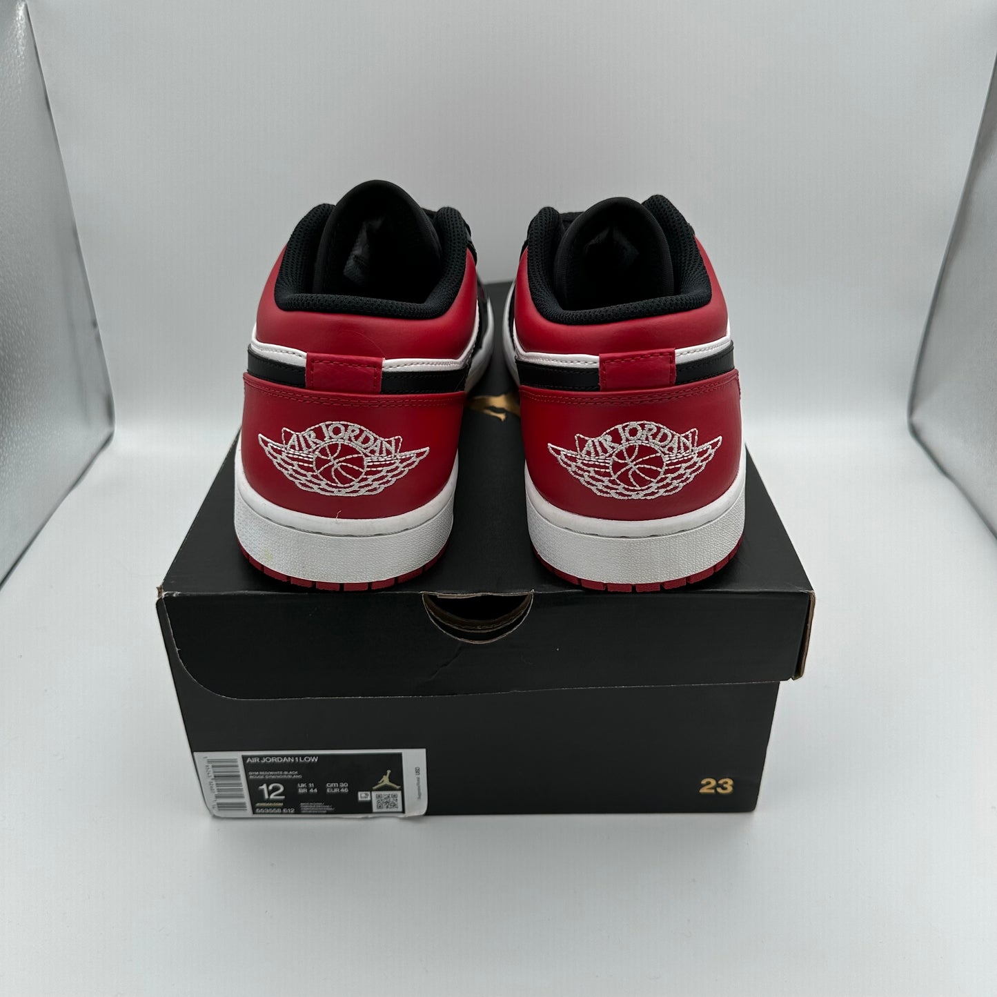 Jordan 1 Low Bred Toe *Pre-Owned* (SIZE 12)