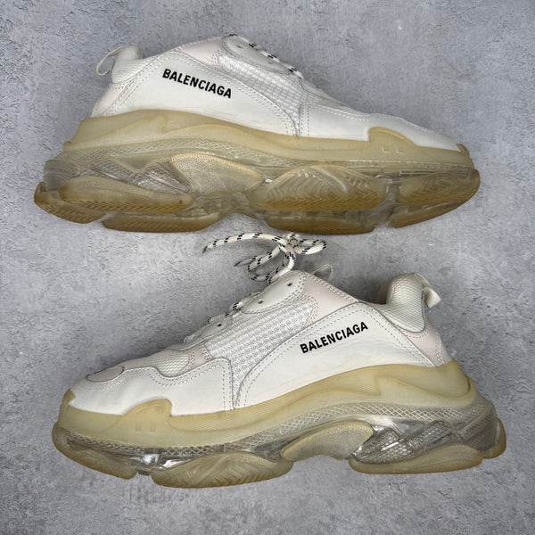 Balenciaga Triple S Clear Sole Off White *pre - owned* SIZE 10US EU43 - Kicks Collective PA - Balenciaga - 541624W2FB19005 - Men's Shoes - 10M/11.5W - Pre - Owned - No Box