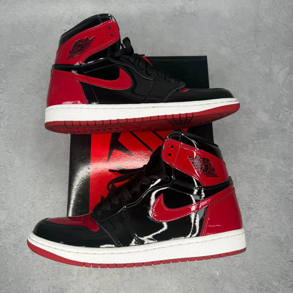 Jordan 1 Retro High OG Patent Bred *pre - owned* SIZE 8 - Kicks Collective PA - Jordan - 555088-063 - Men's Shoes - 8M/9.5W - Pre - Owned
