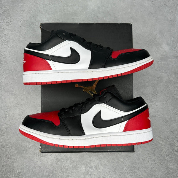 Jordan 1 Low Bred Toe 2.0 *pre - owned* SIZE 11 - Kicks Collective PA - Jordan - 553558-161 - Men's Shoes - 11M/12.5W - Pre - Owned