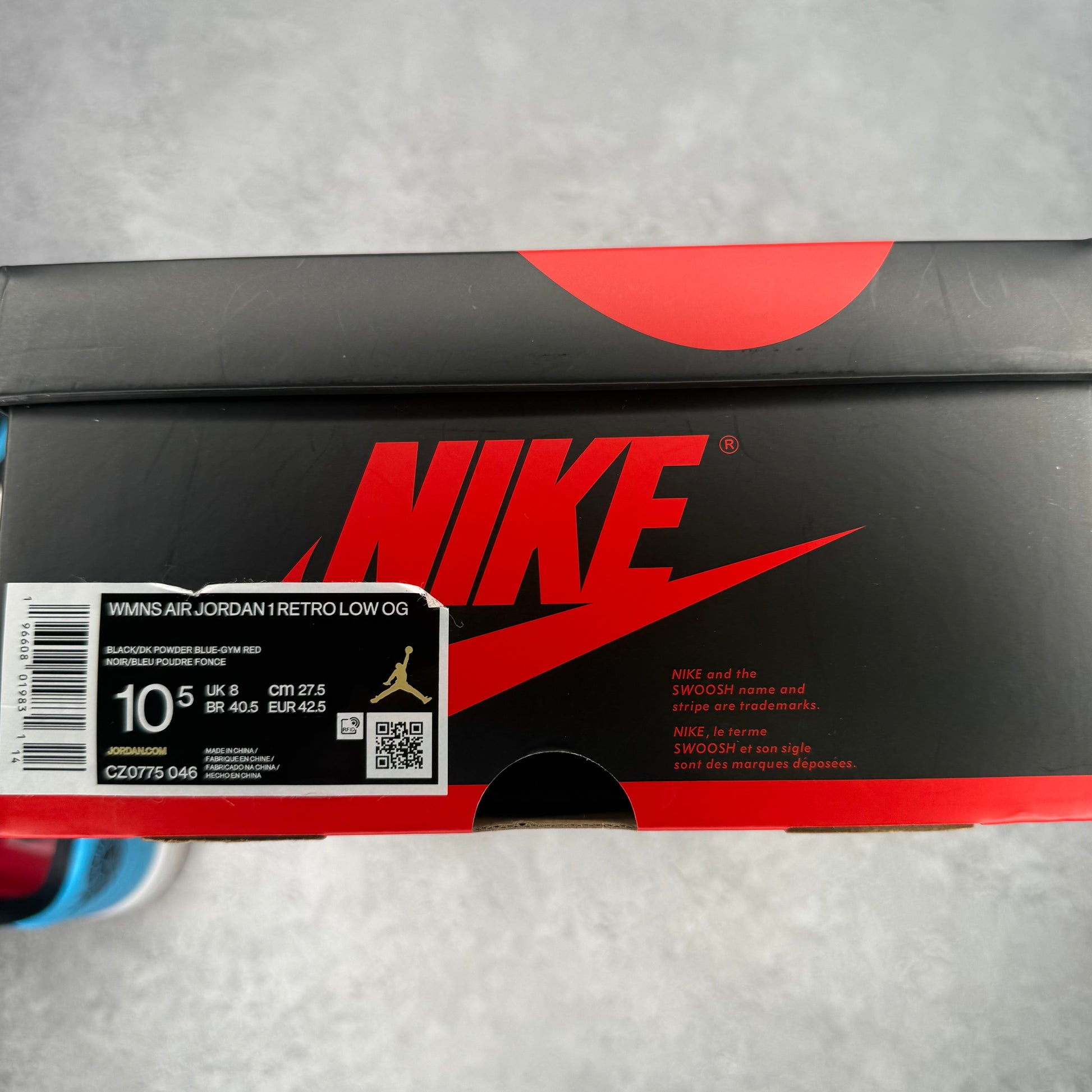 Jordan 1 Retro Low OG NC to Chi (Women's) *pre-owned* SIZE 9M/10.5W