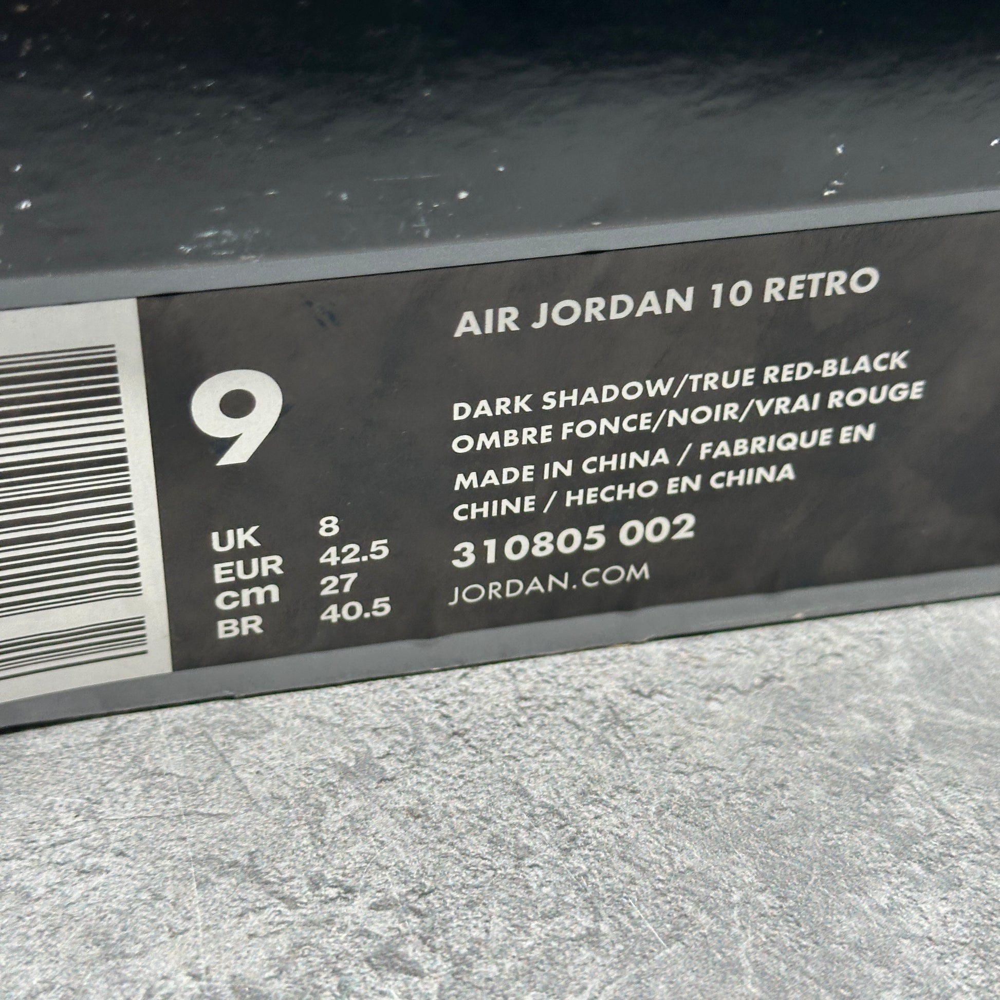 Jordan 10 Retro Shadow (2018) *pre-owned* SIZE 9
