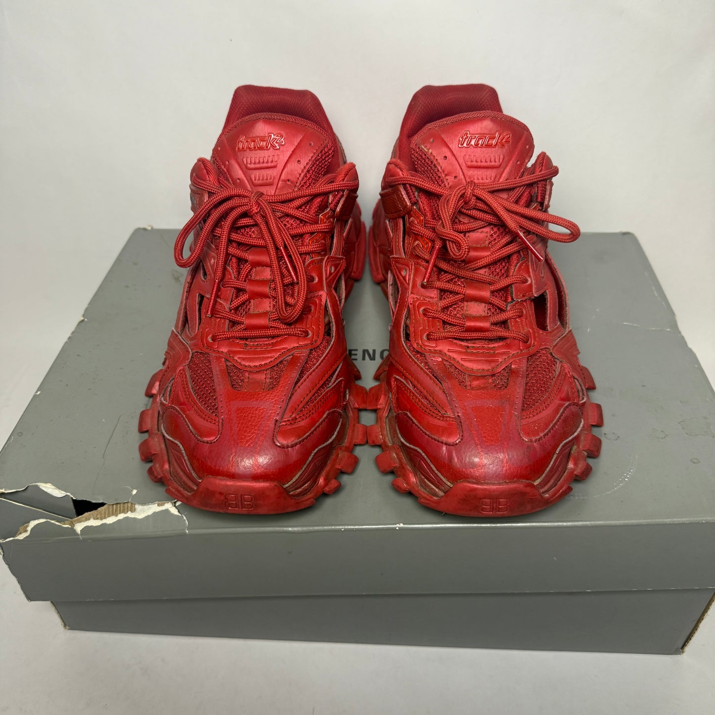 Balenciaga Track.2 Clear Sole Red *pre-owned* (SIZE US10/EU43)