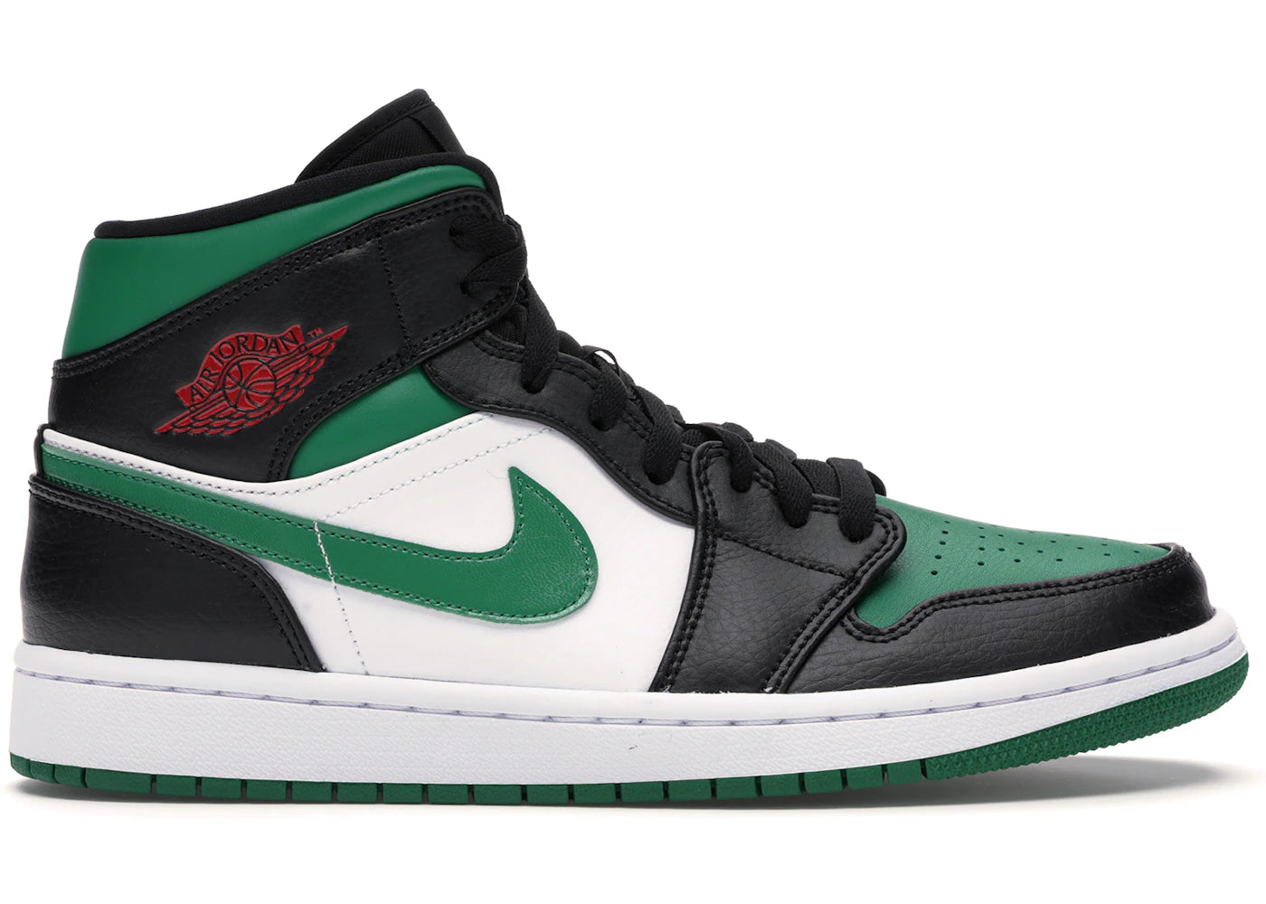 Jordan 1 Mid Green Toe *pre-owned* SIZE 10