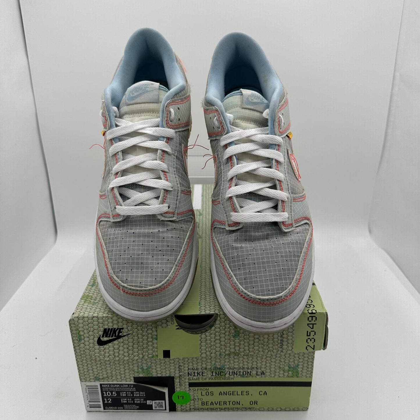 Nike Dunk Low Union Passport Pack Argon *pre-owned* (SIZE 10.5)