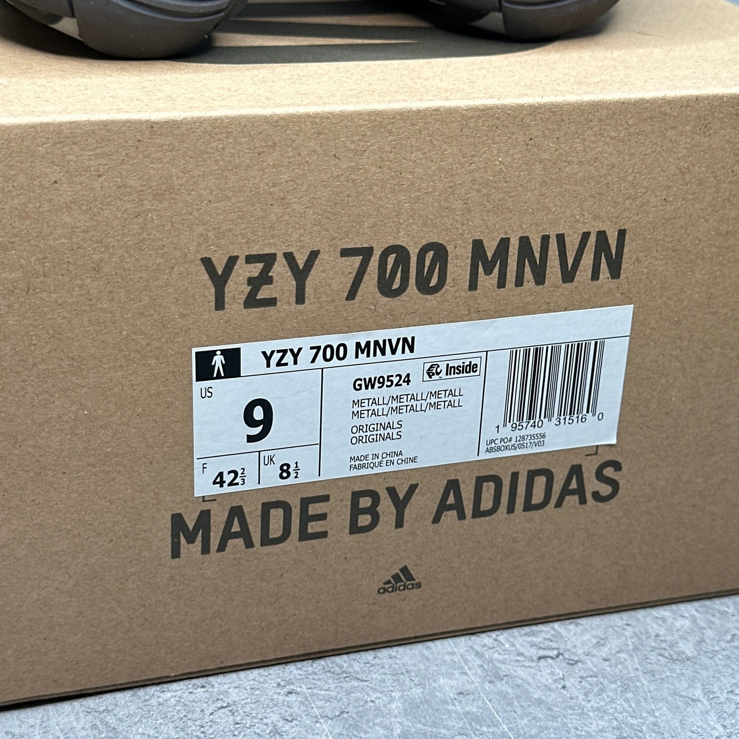 adidas Yeezy Boost 700 MNVN Metallic *pre - owned* SIZE 9 - Kicks Collective PA - adidas - GW9524 - Men's Shoes - 9M/10.5W - Pre - Owned