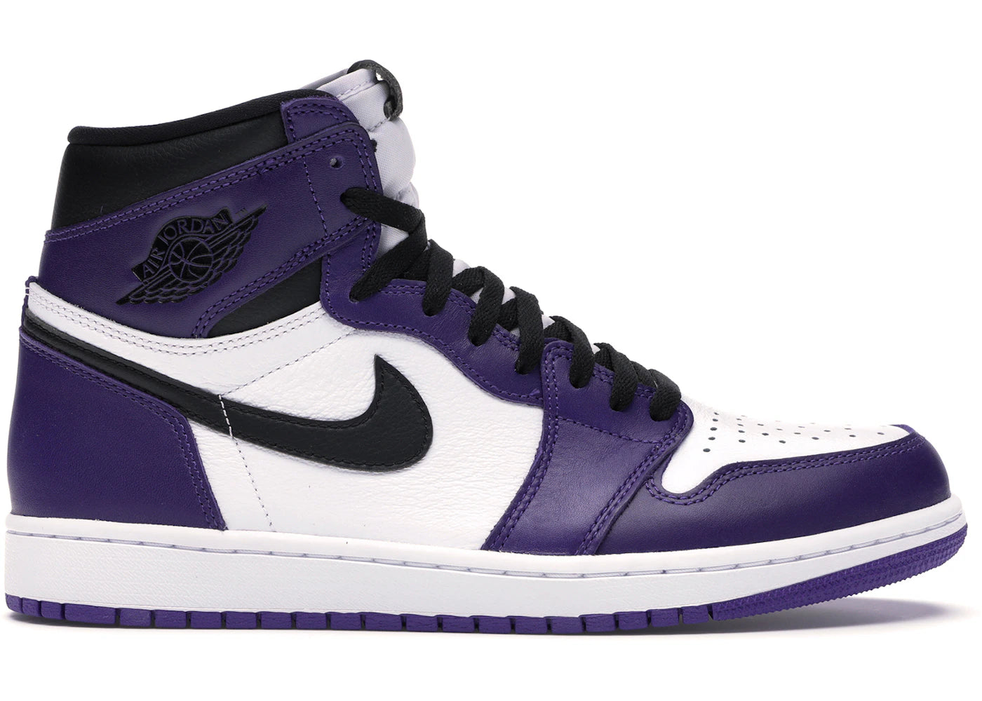 Jordan 1 Retro High Court Purple White *pre-owned* SIZE 8.5