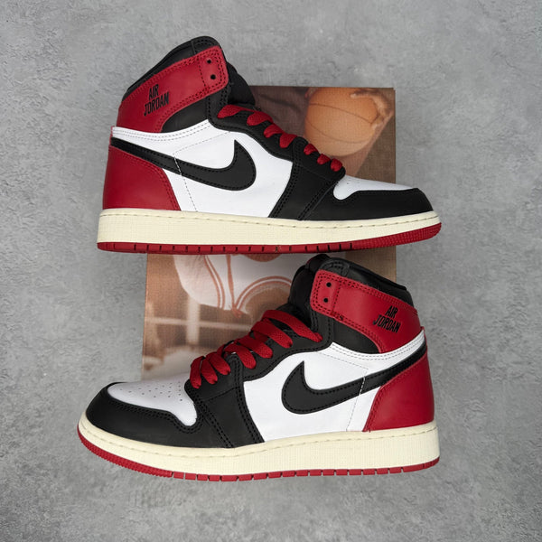 Jordan 1 Retro High OG Black Toe Reimagined (GS) *pre - owned* SIZE 5.5Y - Kicks Collective PA - Jordan - FD1437-106 - Kid's Shoes - 5.5Y - Pre - Owned