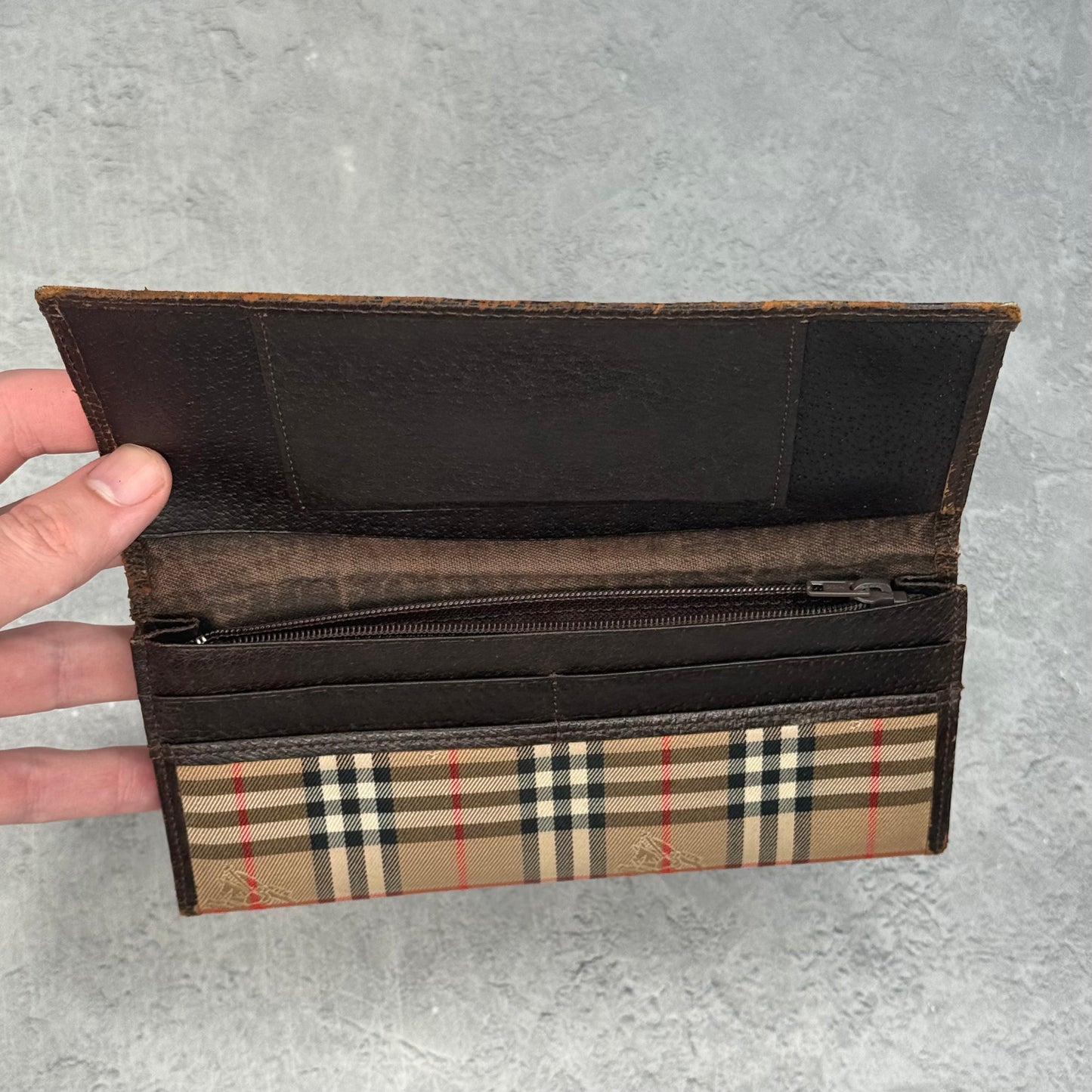 Burberry Nova Check Classic Canvas Long Wallet *pre-owned*