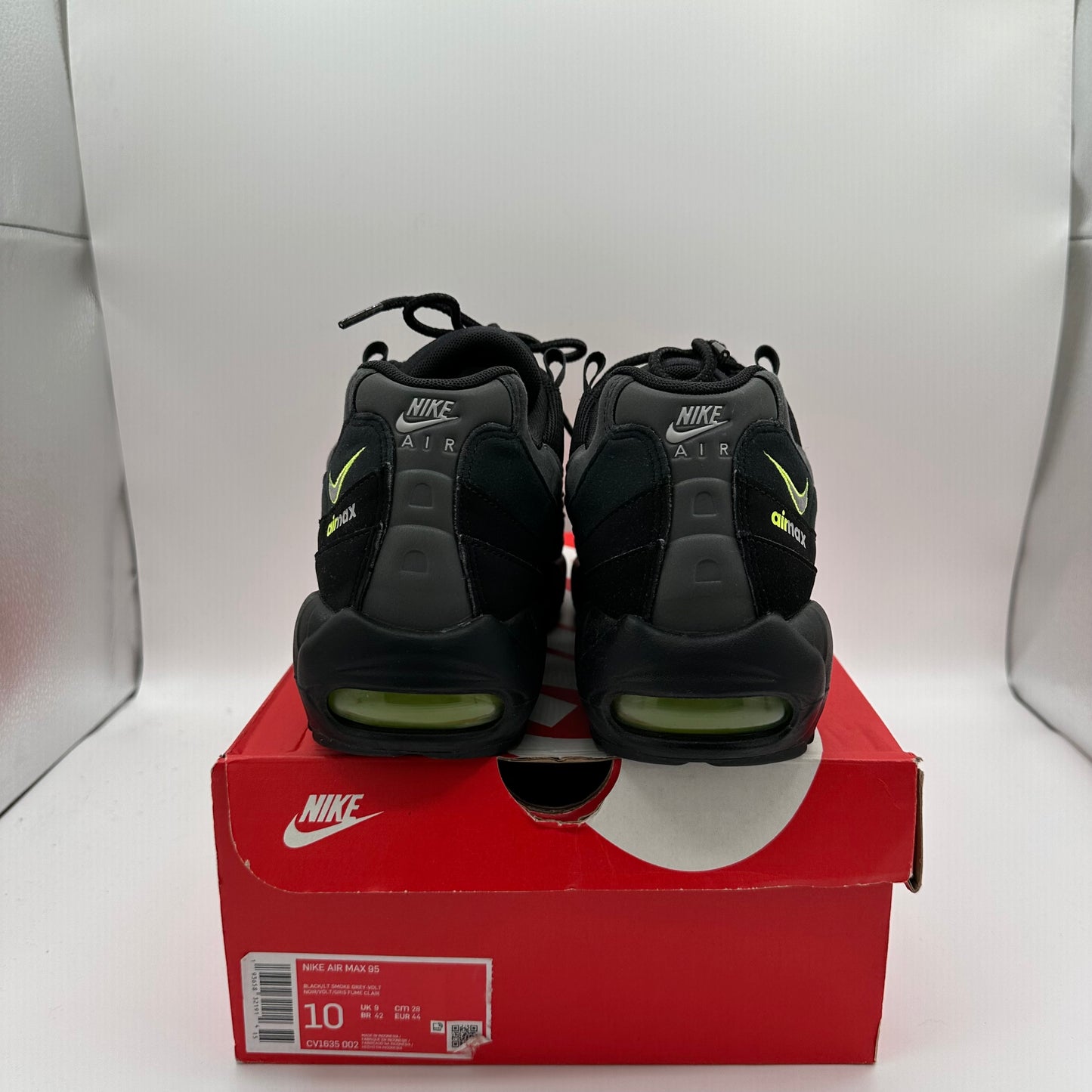 Nike Air Max 95 Retro Logo Black Grey Volt