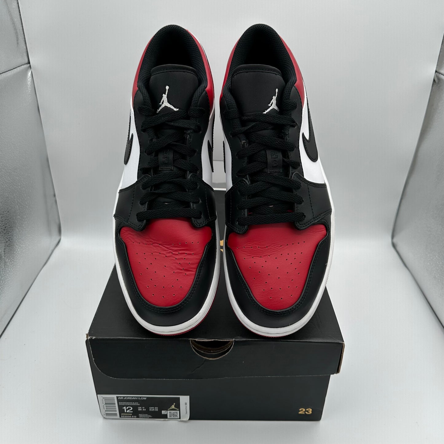Jordan 1 Low Bred Toe *Pre-Owned* (SIZE 12)