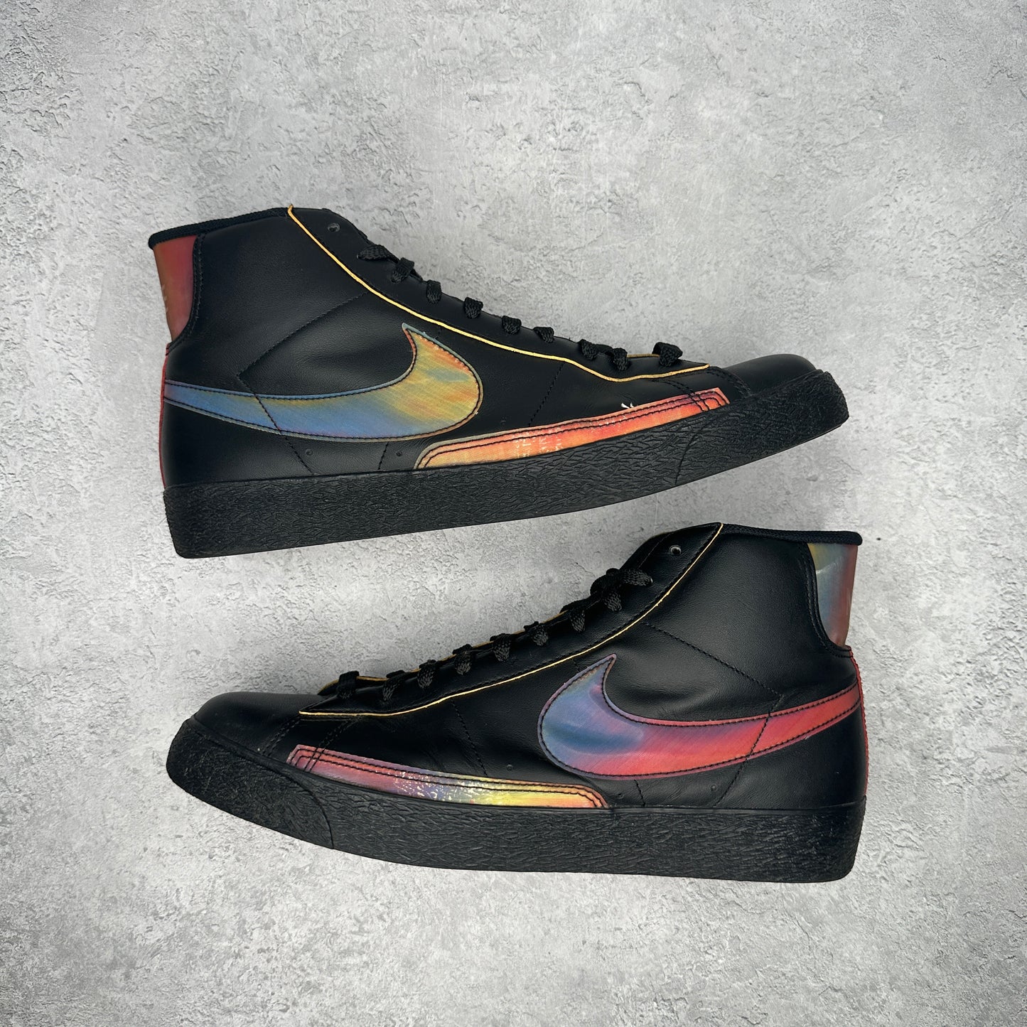Nike Blazer High Premium Ds Basketball Sneakers Black/Metallic Silver-Chl Red *pre-owned* SIZE 11.5