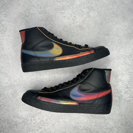 Nike Blazer High Premium Ds Basketball Sneakers Black/Metallic Silver-Chl Red *pre-owned* SIZE 11.5