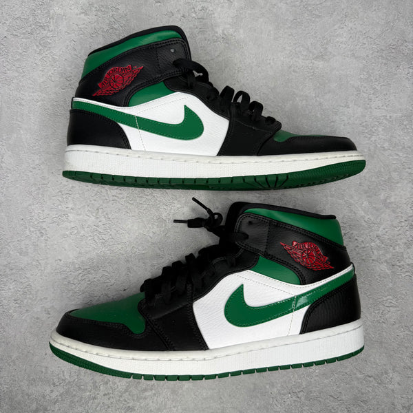 Jordan 1 Mid Green Toe *pre-owned* SIZE 10