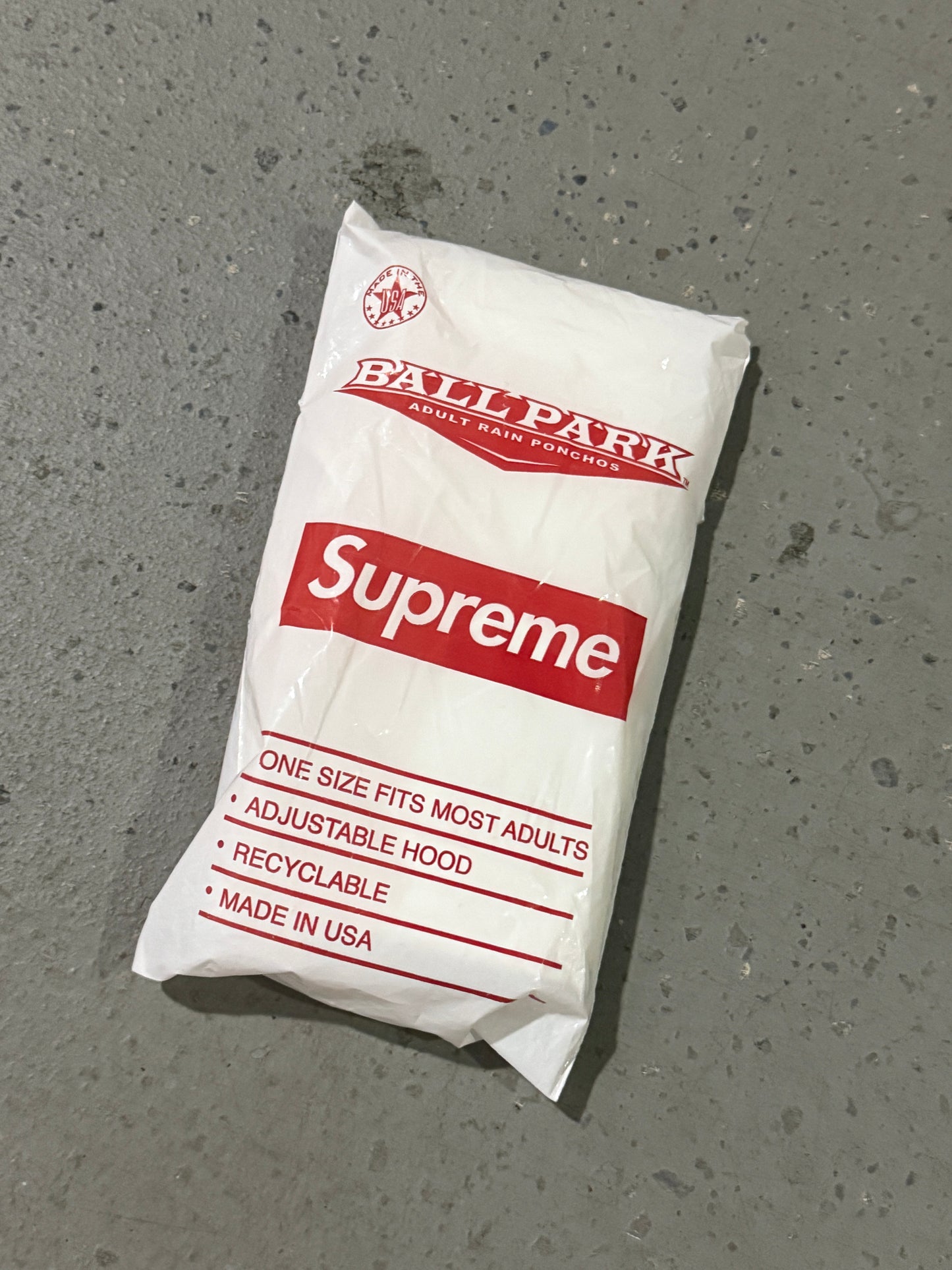 Supreme Ballpark Rain Poncho SS20 Season Gift