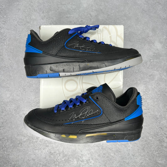 Jordan 2 Retro Low SP Off-White Black Blue *pre-owned* SIZE 8