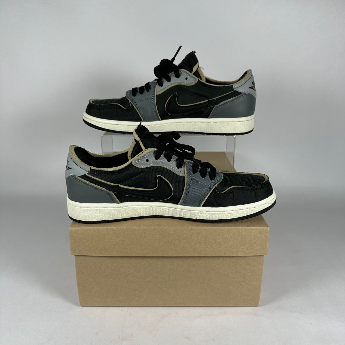 Nike AIr Jordan 1 Low EX Black Smoke Grey *pre-owned* size 9