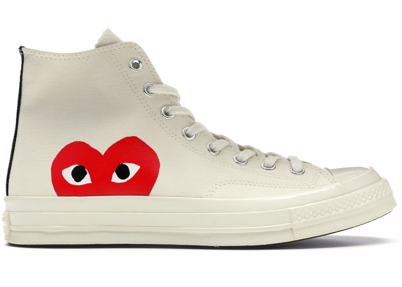 Converse Chuck Taylor All Star 70 Hi Comme des Garcons PLAY White *pre-owned* SIZE 10M/12W