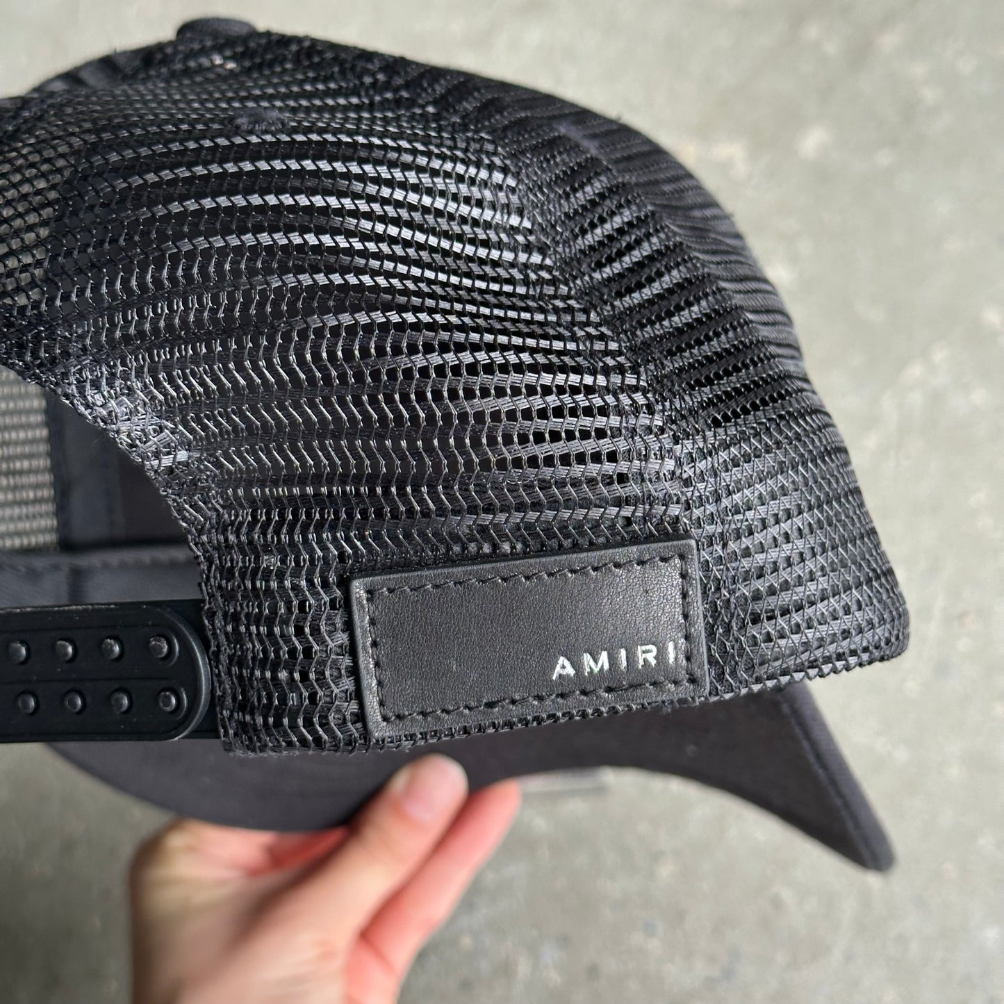 Amiri Leather Star Trucker Black *pre-owned*