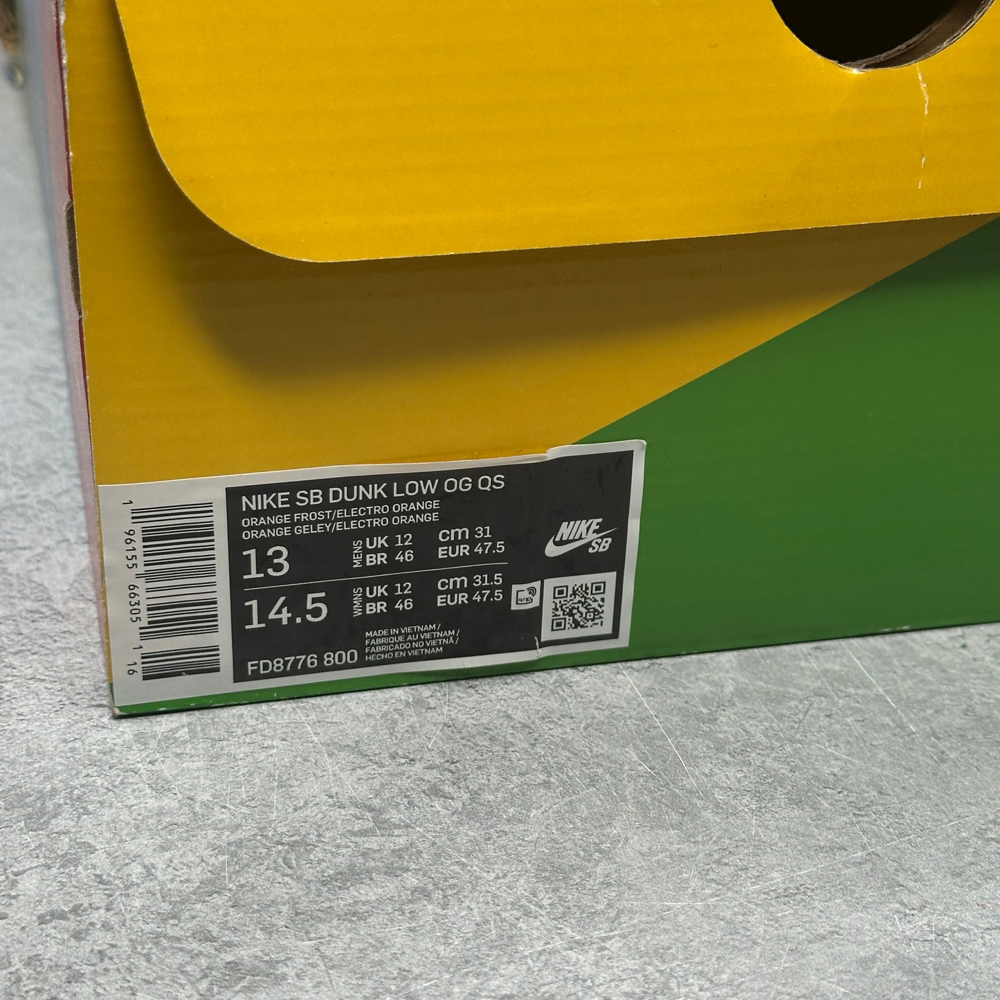 Nike SB Dunk Low Concepts Orange Lobster *pre-owned* SIZE 13