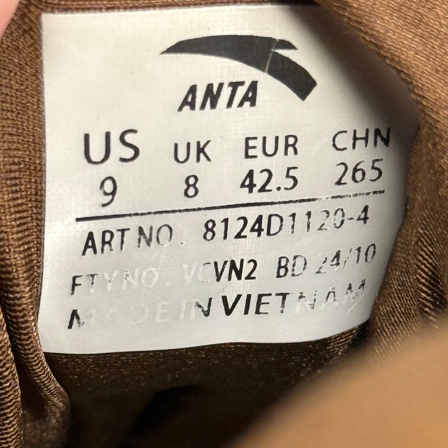 Anta Kai 1 Speed Young At Heart *pre-owned* SIZE 9