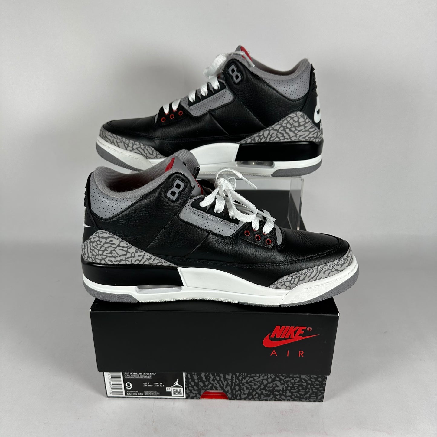 Jordan 3 Black Cement 2024 *pre-owned* size 9