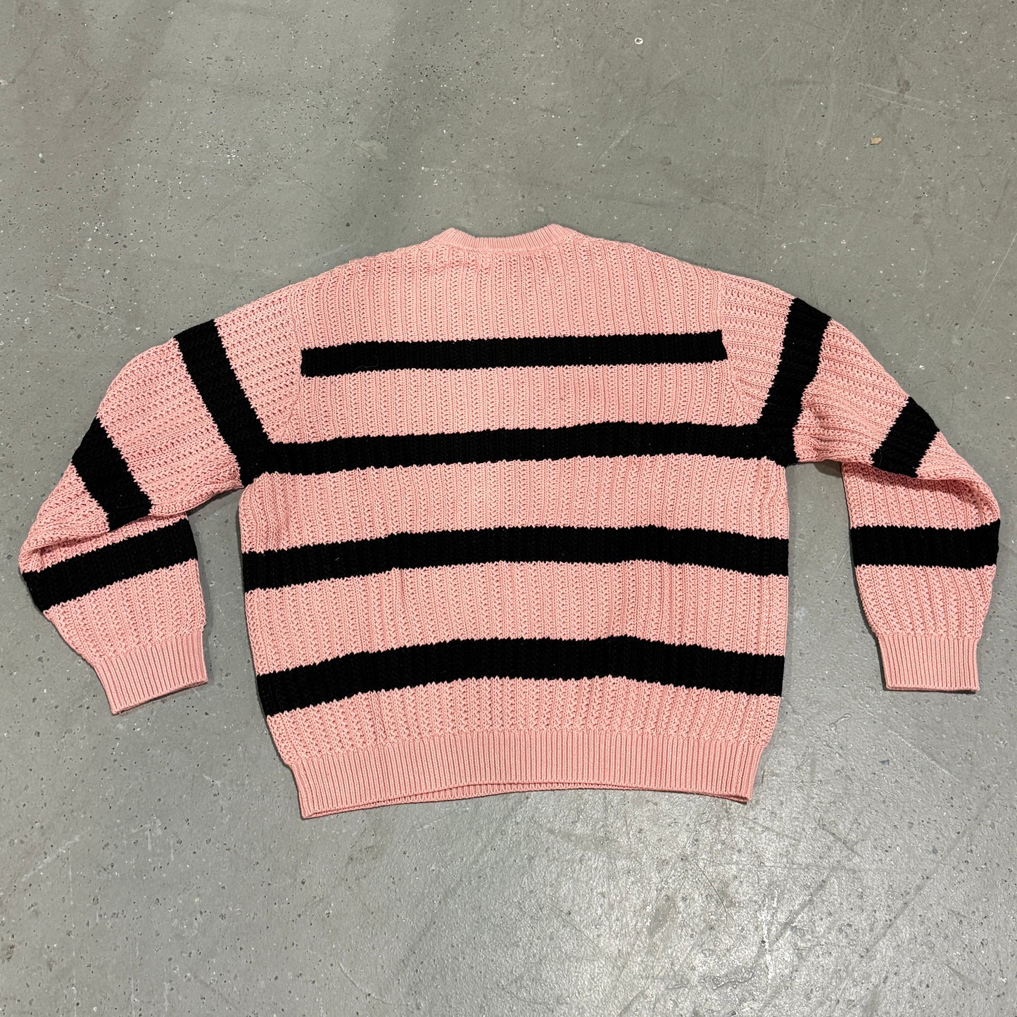 Supreme Loose Gauge Stripe Small Box Sweater Pink