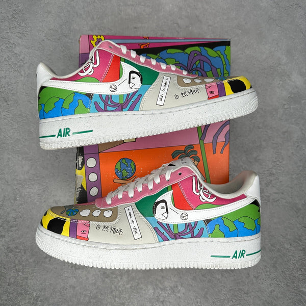 Nike Air Force 1 Flyleather Ruohan Wang *pre - owned* SIZE 9.5 - Kicks Collective PA - Nike - CZ3990-900 - Men's Shoes - 9.5M/11W - Pre - Owned