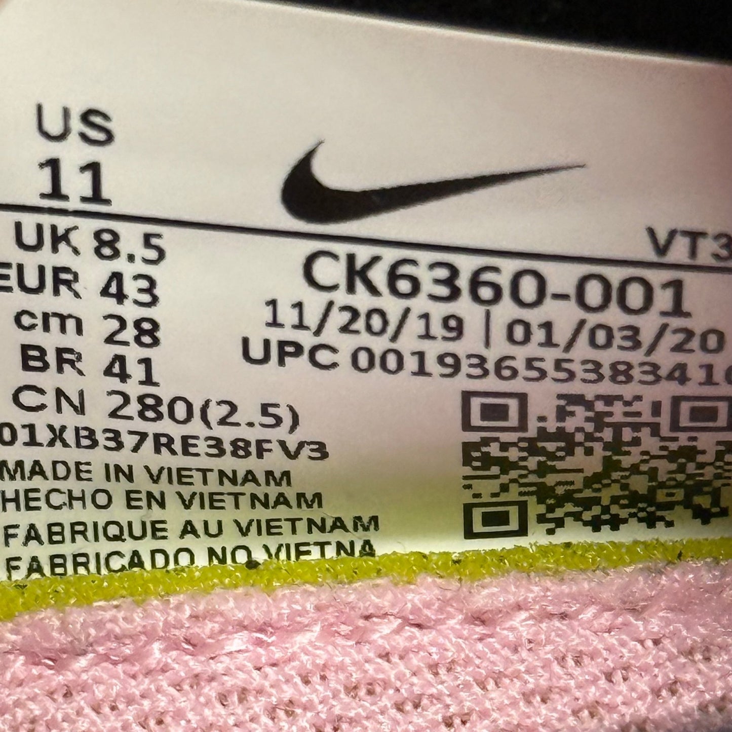 Nike Renew Run Black White Pink (Women's) *pre - owned* SIZE 11W - Kicks Collective PA - Nike - CK6360 - 001 - Women's Shoes - 9.5M/11W - Pre - Owned