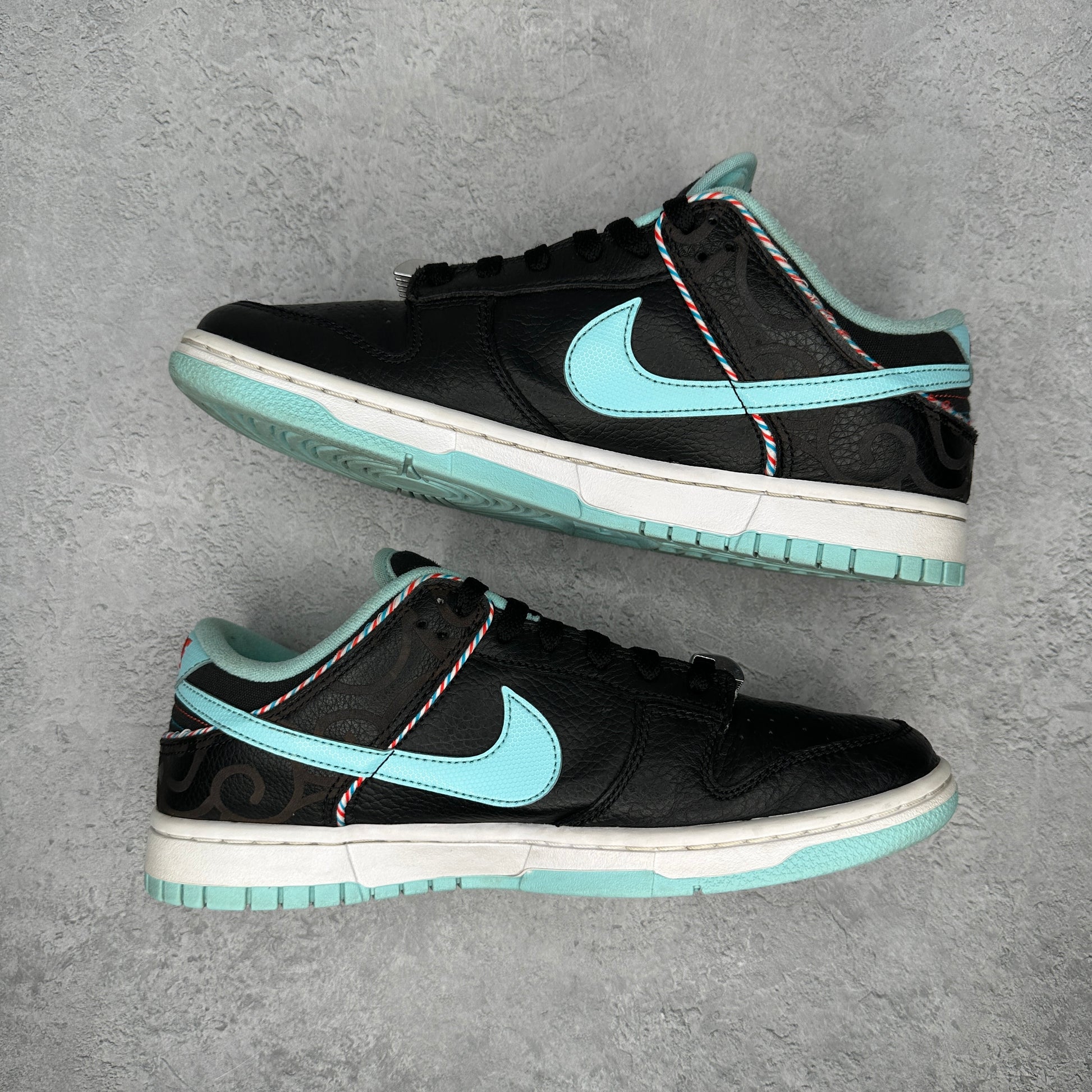 Nike Dunk Low SE Barber Shop Black *pre-owned* SIZE 8.5