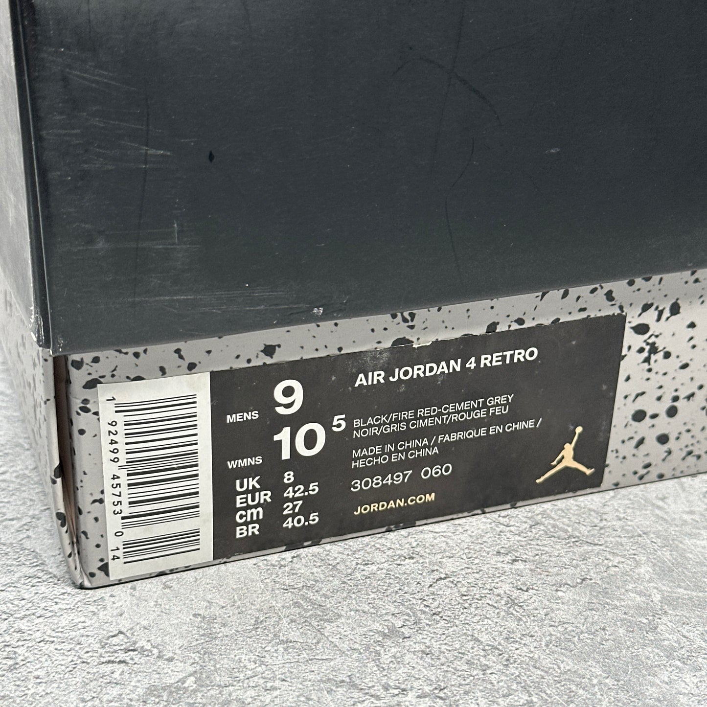 Jordan 4 Retro Bred (2019) *pre-owned* SIZE 9