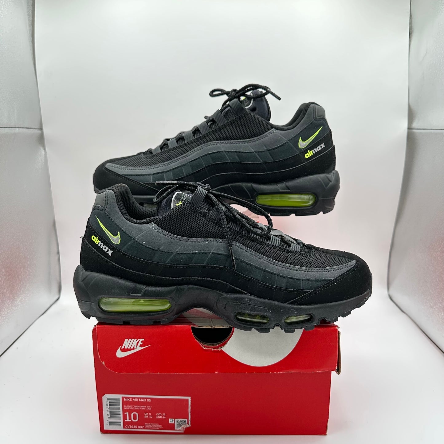 Nike Air Max 95 Retro Logo Black Grey Volt