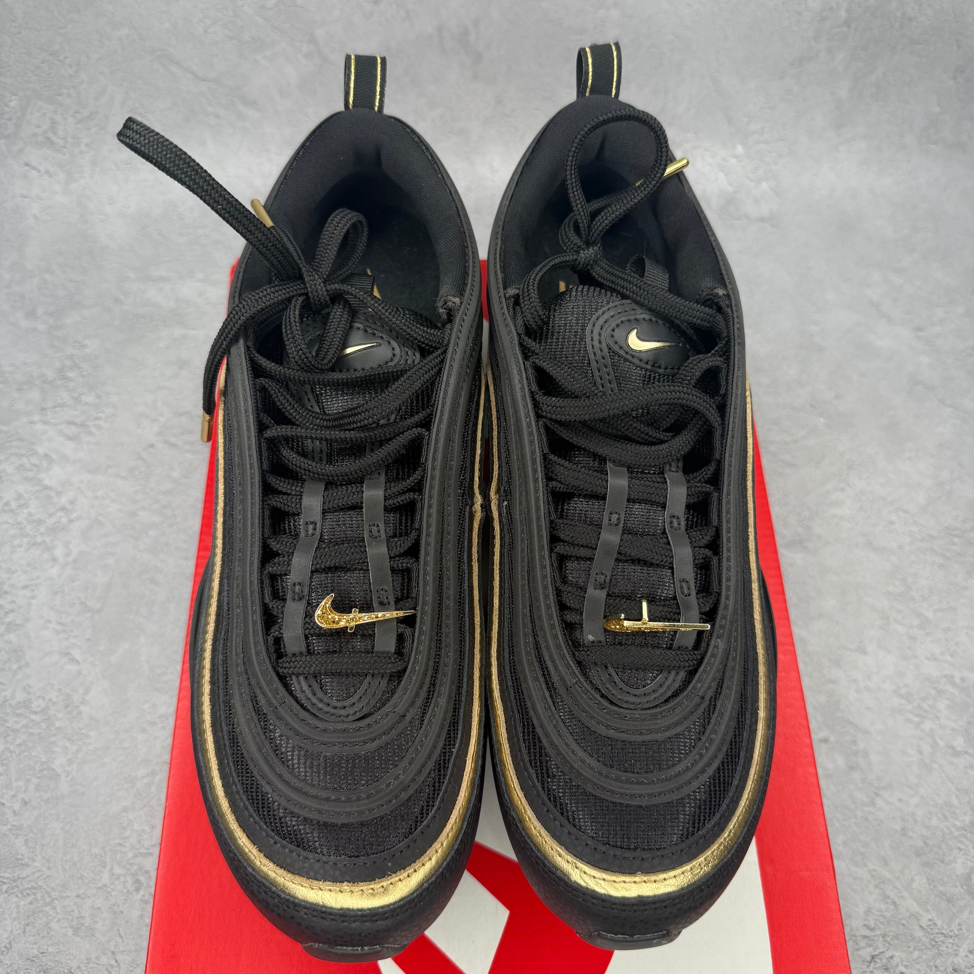 Nike Air Max 97 CM Black Metallic Gold *pre-owned* SIZE 9.5