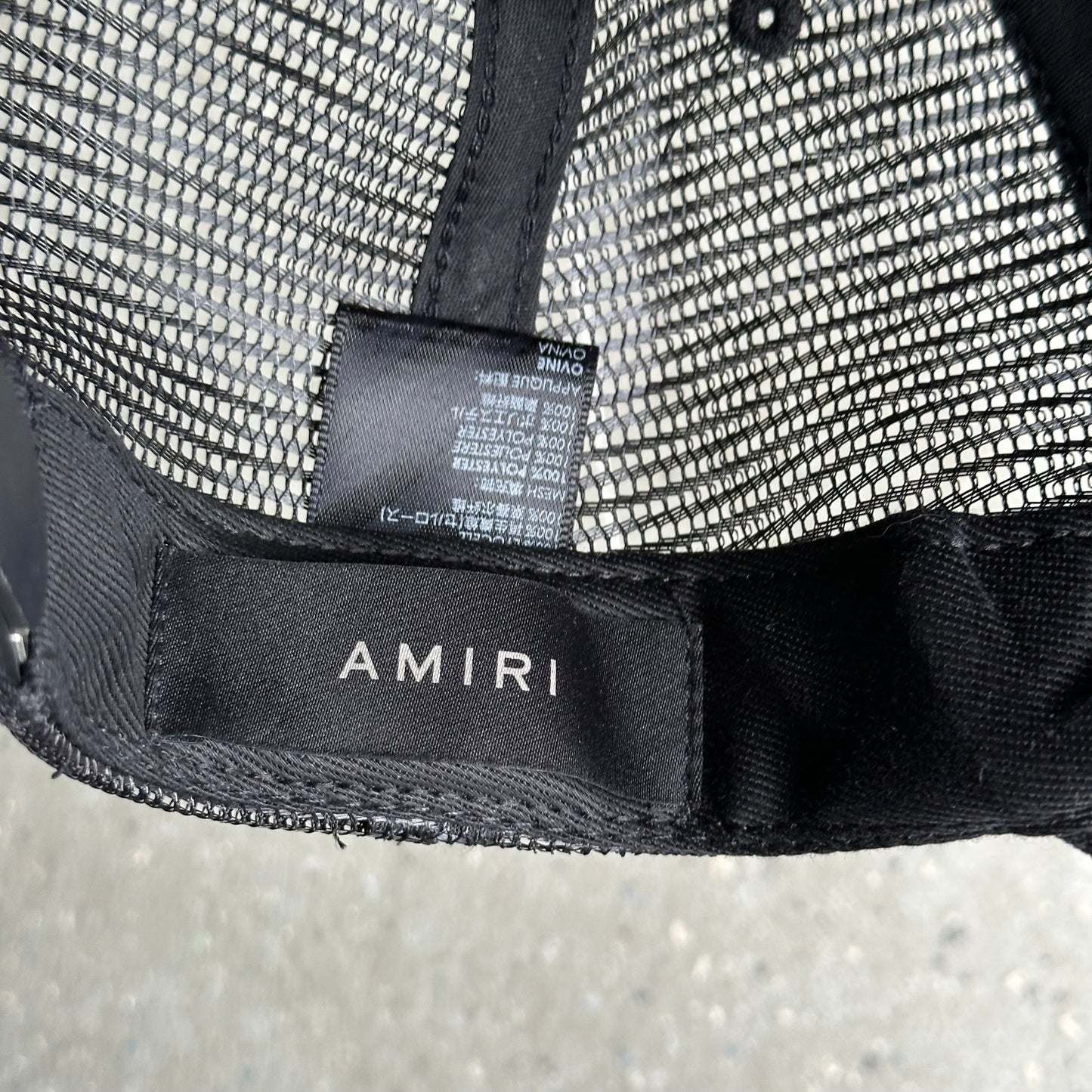 Amiri Leather Star Trucker Black *pre-owned*