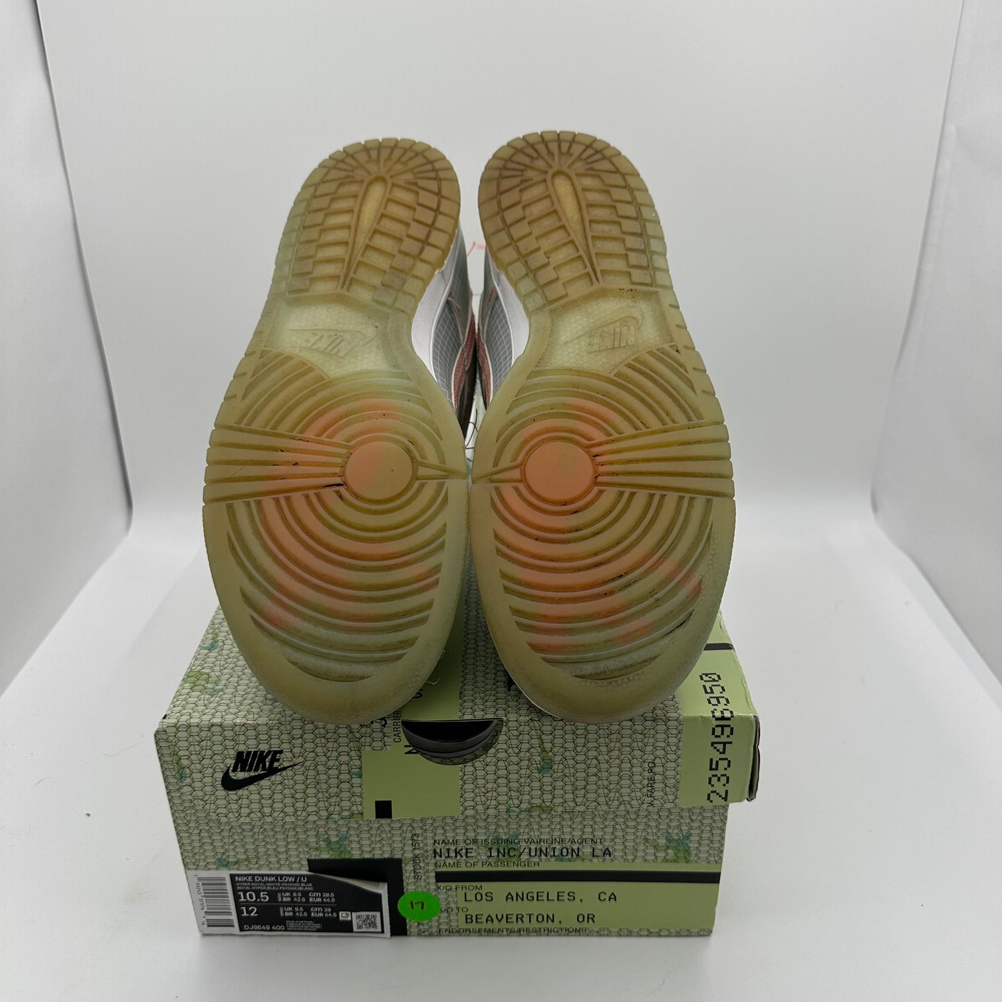 Nike Dunk Low Union Passport Pack Argon *pre-owned* (SIZE 10.5)