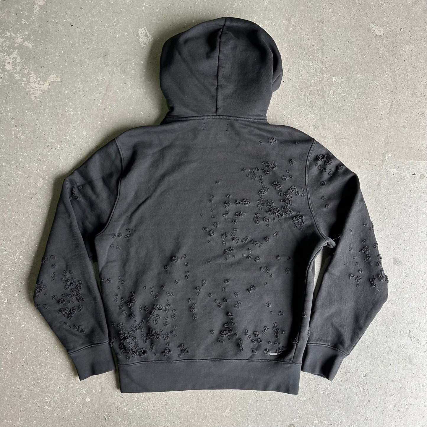 AMIRI Black 'Hollywood' Shotgun Hoodie *pre-owned* (SIZE M)