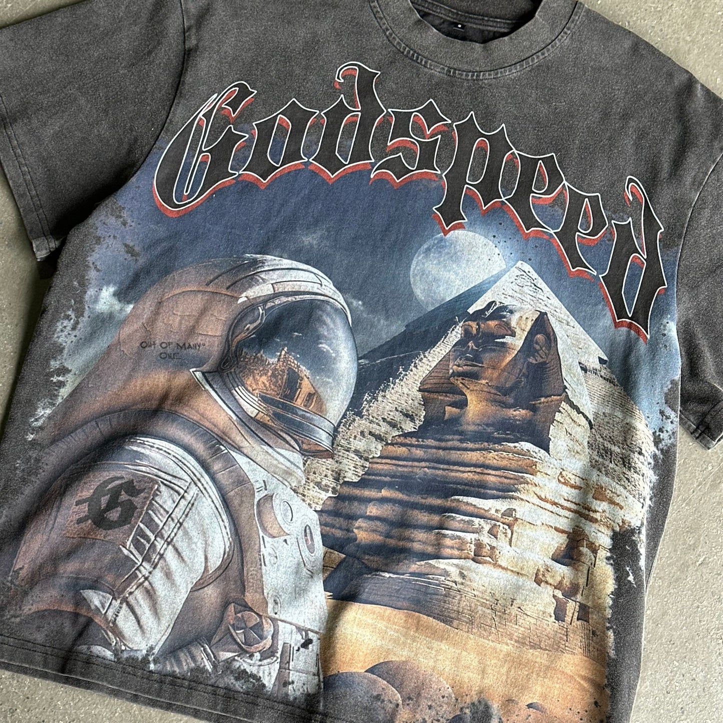 Godspeed Sphinx Guardian T-shirt (Black Washed) *pre-owned* (SIZE S)