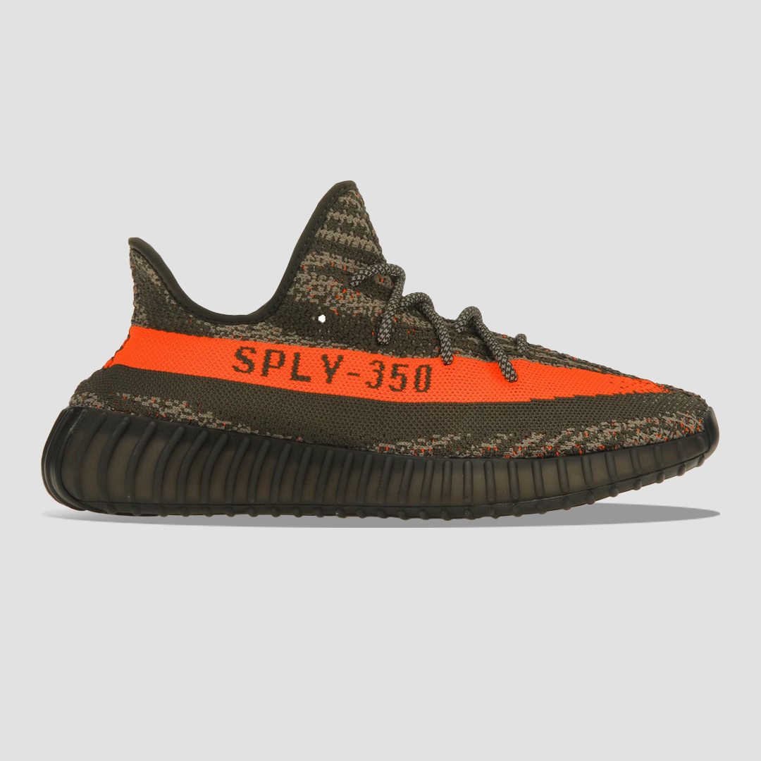 Adidas Yeezy Boost 350 V2 Carbon Beluga outside of shoe