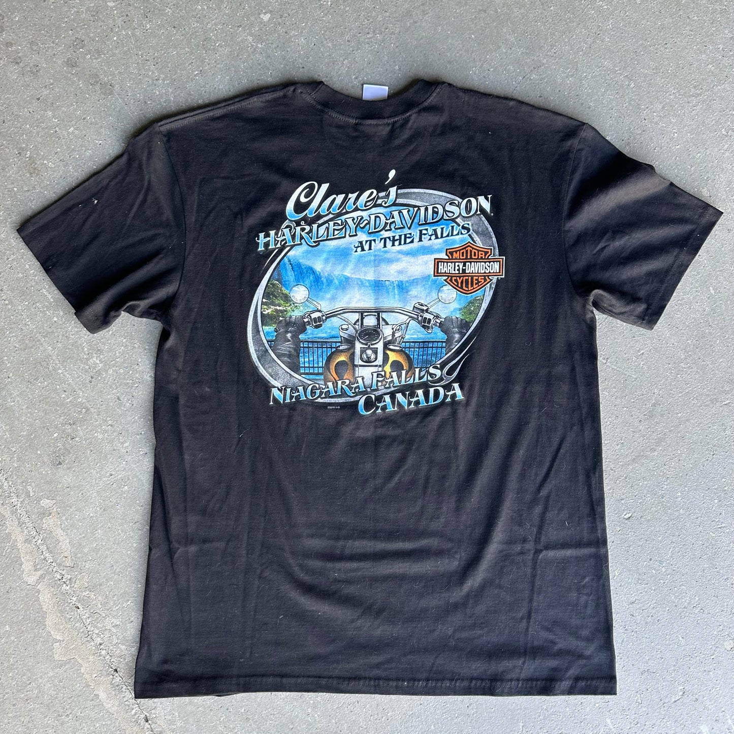 Vintage Harley Davidson Tee Gradient Color Fade *pre-owned* (size Large)
