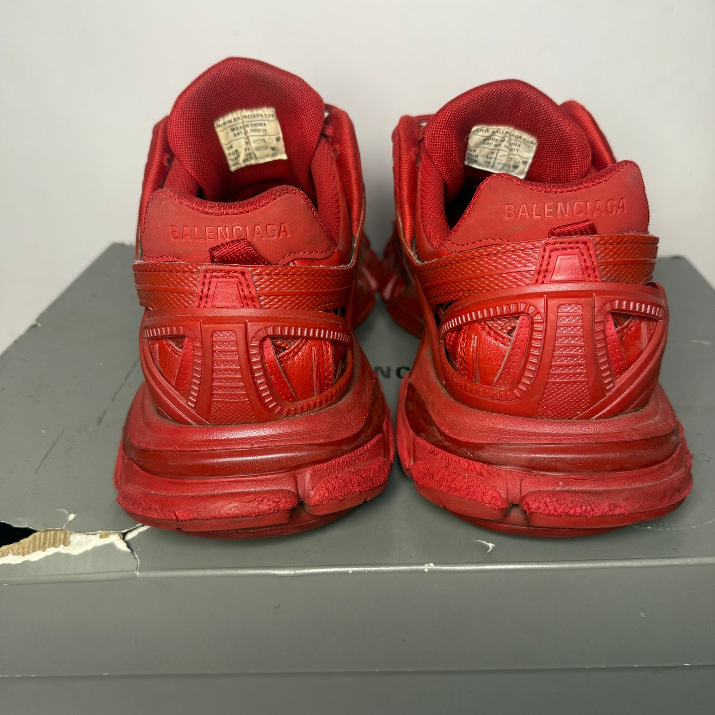 Balenciaga Track.2 Clear Sole Red *pre-owned* (SIZE US10/EU43)