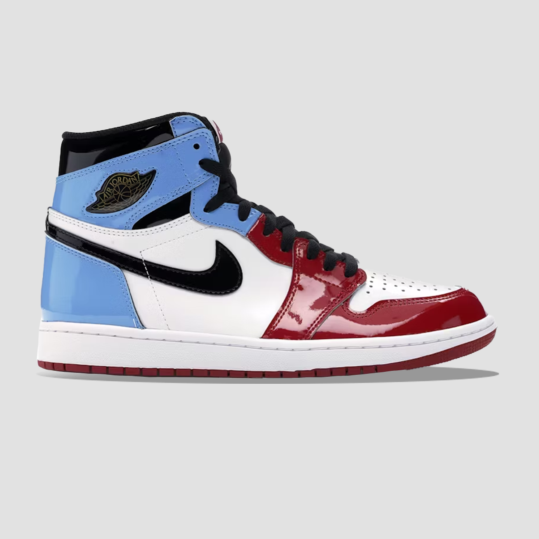 Jordan 1 Retro High Fearless UNC Chicago outside of shoe