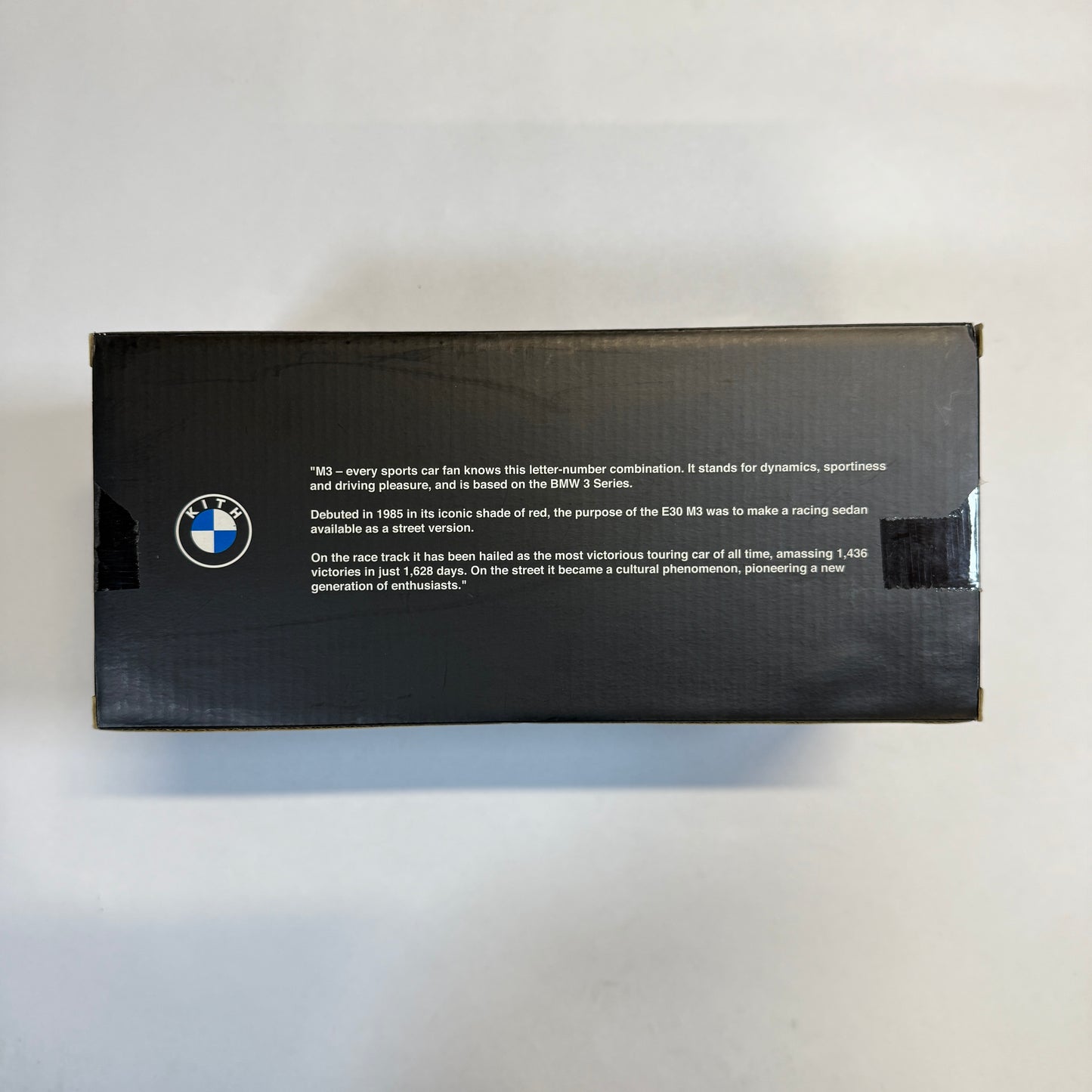 Kith x BMW M3 E30 Diecast Replica bottom of package
